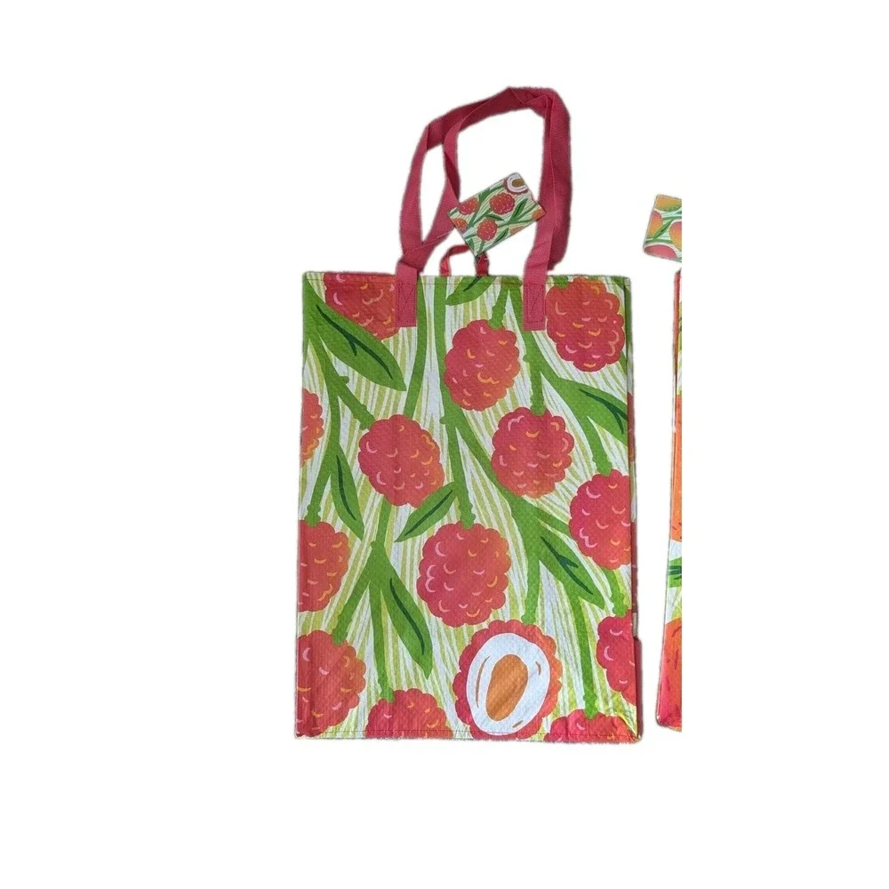 3 Pc Lot Foodland Hawaii Mango Guava Lychee Reusable Bags NWT Aloha Island Fruit